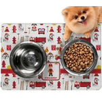 Firefighter Character Dog Food Mat - Small w/ Name or Text