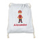 Firefighter Character Drawstring Backpacks - Sweatshirt Fleece - Single Sided - FRONT