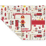 Firefighter Character Double-Sided Linen Placemat - Single w/ Name or Text