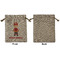 Firefighter Character Medium Burlap Gift Bag - Front Approval