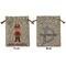 Firefighter Character Medium Burlap Gift Bag - Front and Back