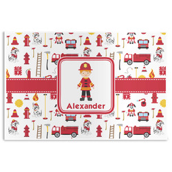 Firefighter Character Disposable Paper Placemats (Personalized)