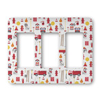 Firefighter Character Rocker Style Light Switch Cover - Three Switch