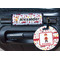 Firefighter Character Round Luggage Tag & Handle Wrap - In Context