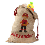 Firefighter Character Santa Sack (Personalized)