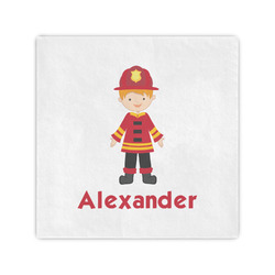 Firefighter Character Cocktail Napkins (Personalized)