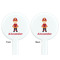 Firefighter Character White Plastic 7" Stir Stick - Double Sided - Round - Front & Back