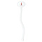 Firefighter Character White Plastic 7" Stir Stick - Oval - Single Stick