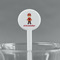 Firefighter Character White Plastic 7" Stir Stick - Round - Main