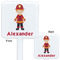 Firefighter Character White Plastic Stir Stick - Double Sided - Approval