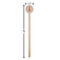 Firefighter Character Wooden 6" Stir Stick - Round - Dimensions