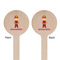 Firefighter Character Wooden 6" Stir Stick - Round - Double Sided - Front & Back