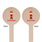 Firefighter Character Wooden 7.5" Stir Stick - Round - Double Sided - Front & Back
