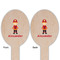 Firefighter Character Wooden Food Pick - Oval - Double Sided - Front & Back