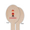 Firefighter Character Wooden Food Pick - Oval - Single Sided - Front & Back