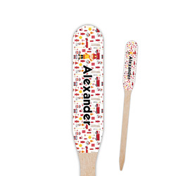 Firefighter Character Paddle Wooden Food Picks - Single Sided (Personalized)