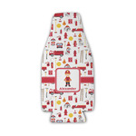 Firefighter Character Zipper Bottle Cooler (Personalized)