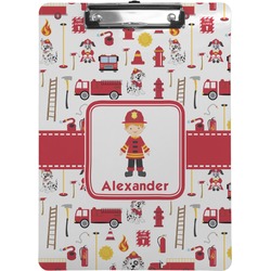 Firefighter Character Clipboard (Letter Size) w/ Name or Text