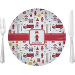 Firefighter Character 10" Glass Lunch / Dinner Plates - Single or Set (Personalized)