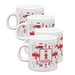 Firefighter Character Single Shot Espresso Cups - Set of 4 (Personalized)