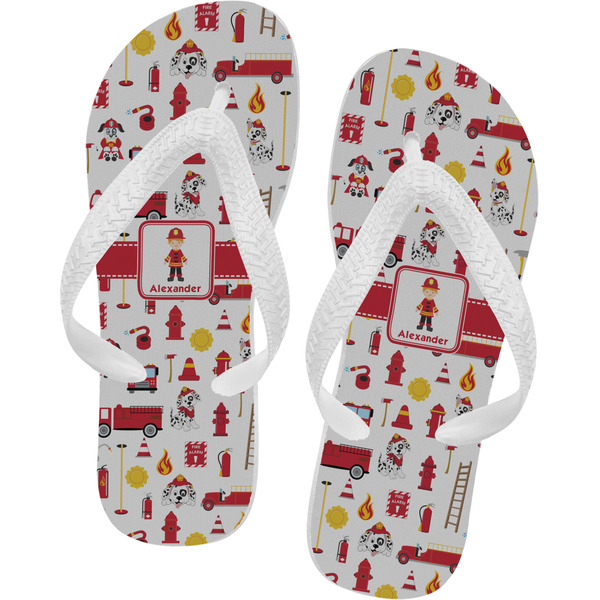 Custom Firefighter Character Flip Flops - XSmall w/ Name or Text