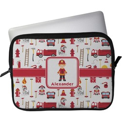 Firefighter Character Laptop Sleeve / Case - 15" w/ Name or Text