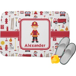 Firefighter Character Memory Foam Bath Mat - 24"x17" w/ Name or Text