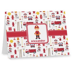 Firefighter Character Note cards w/ Name or Text