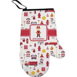 Firefighter Character Right Oven Mitt w/ Name or Text