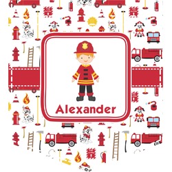 Firefighter Character Iron On Faux Pocket w/ Name or Text