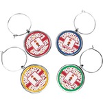 Firefighter Character Wine Charms (Set of 4) (Personalized)