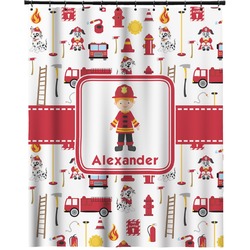 Firefighter Character Extra Long Shower Curtain - 70"x84" w/ Name or Text