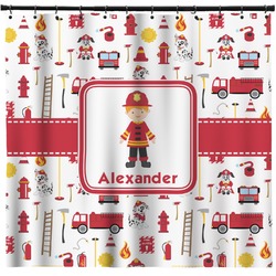 Firefighter Character Shower Curtain - 71" x 74" (Personalized)
