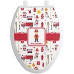 Firefighter Character Toilet Seat Decal - Elongated (Personalized)