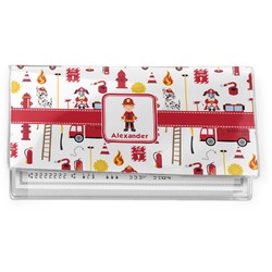 Firefighter Character Vinyl Checkbook Cover w/ Name or Text
