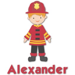 Firefighter Character Graphic Decal - Small (Personalized)