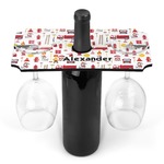 Firefighter Character Wine Bottle & Glass Holder (Personalized)