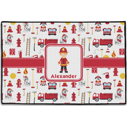 Firefighter Character Door Mat - 36"x24" w/ Name or Text