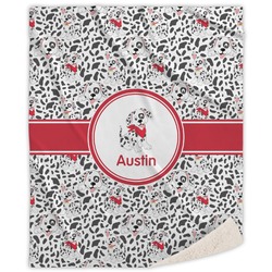 Dalmation Sherpa Throw Blanket - 60"x80" (Personalized)