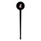 Dalmation Black Plastic 4" Food Pick - Round - Single Pick