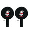 Dalmation Black Plastic 7" Stir Stick - Double Sided - Round - Front & Back