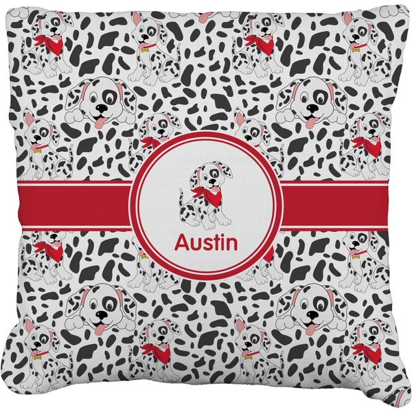 Custom Dalmation Faux-Linen Throw Pillow 20" (Personalized)