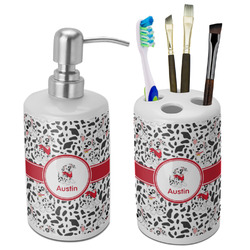 Dalmation Ceramic Bathroom Accessories Set (Personalized)