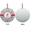 Dalmation Ceramic Flat Ornament - Circle Front & Back (APPROVAL)