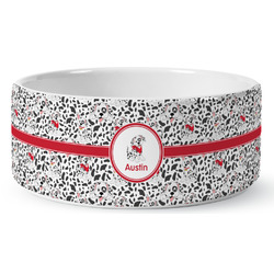 Dalmation Ceramic Dog Bowl - Medium (Personalized)