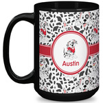 Dalmation 15 Oz Coffee Mug - Black (Personalized)