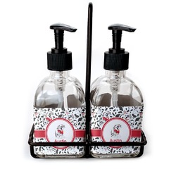 Dalmation Glass Soap & Lotion Bottle Set (Personalized)