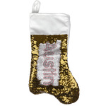 Dalmation Reversible Sequin Stocking - Gold (Personalized)