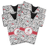 Dalmation Jersey Bottle Cooler - Set of 4 (Personalized)