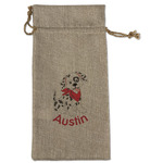 Dalmation Large Burlap Gift Bag - Front (Personalized)